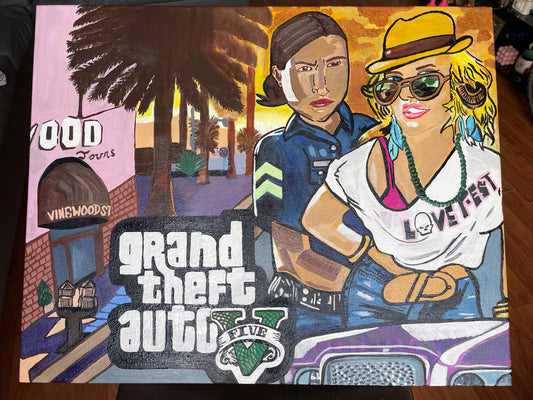 "Officer Vasquez Arresting Blonde Beach Girl" GTA 5